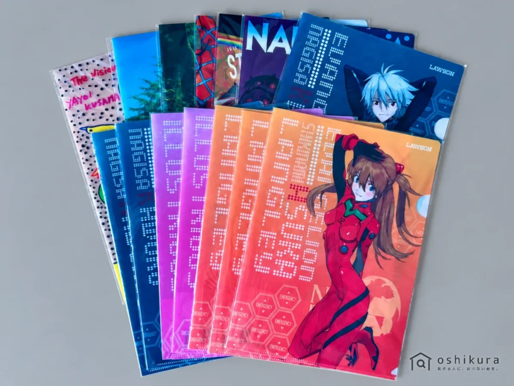 セリア マイコレ クリアホルダー収納リフィルに収納したクリアファイル14枚